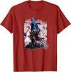 Random Galaxy Abe Lincoln Riding Bear American Patriotic Funny T-Shirt - Cranberry Red