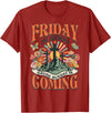 Easter Jesus Christian Friday Is Good Cause Sunday Is Coming T-Shirt in Cranberry Red