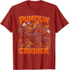Pumpkin Crusher Kids Halloween Monster Truck Pumpkin Crusher Monster Truck Ghosts Halloween Boys T-Shirt - Cranberry Red