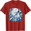 Arctic Polar Bear Snowflake Winter Christmas Christmas Polar Bear Snowflakes Winter Ornaments T-Shirt - Cranberry Red