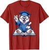 Polar Bear Lovers Graduation Day 2024 Costume Peace Sign Hand Graduate Polar Bear Mens Womens Graduation T-Shirt - Cranberry Red