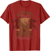 Highland Cow Animal Gifts Highland Cows Are My Spirit Animal Funny Highland Cow T-Shirt - Cranberry Red