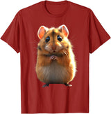 Hamster Rodent Field Hamster Cute Hamster T-Shirt - Cranberry Red