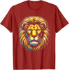StopLyonLyonCos Co. Gift for Lion Lovers Men Women Kids Calm Relaxed Lion Face T-Shirt - Cranberry Red