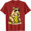 Pickle Munching Guinea Pig Designs Funny Guinea Pig Pickle Lover T-Shirt - Cranberry Red