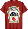 Funny DIY Halloween Costume Couples Men Women Kids Red Ketchup DIY Halloween Costume Matching Group Ketchup T-Shirt -