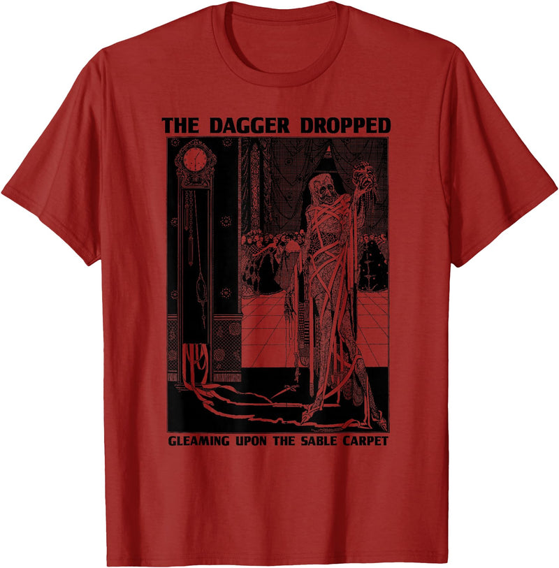 Edgar Allan Poe Fan Club of Compton Edgar Poe Art Masque of the Red Death-Edgar Allen Poe Quote T-Shirt - Cranberry Red