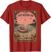 Just Waiting for Halloween Tarot Card art Halloween Tarot Card Spooky Summer Skeleton Just Waiting T-Shirt - Cranberry Red