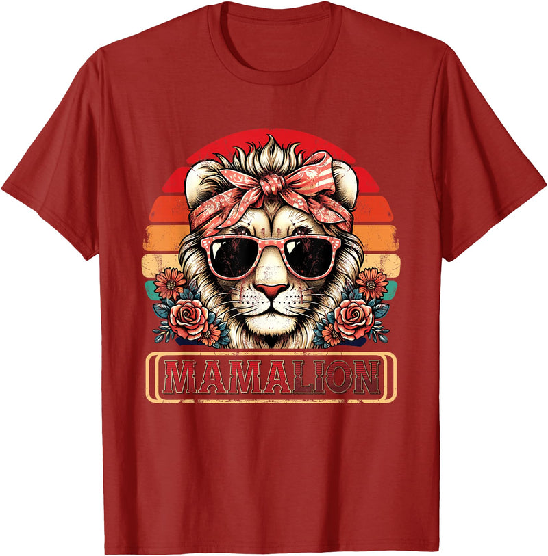 Mom Zoo Keeper Mothers Day Africa Mama Lion Mom Animal Zoo Keeper Mothers Day Africa Mama Lion T-Shirt - Cranberry Red