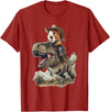 Animal Cowboy Guinea Pig Rex Cowboy T-Shirt - Cranberry Red