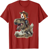Animal Cowboy Guinea Pig Rex Cowboy T-Shirt - Cranberry Red