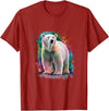 Colorful Watercolor Animal Designs Polar Bear Men Woman Colorful Watercolor Polar Bear T-Shirt - Cranberry Red