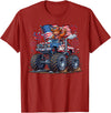 Patriotic 4th Of July Usa Shirt For Men Women Monster Truck Cow Highland USA Patriotic Shirt 4th of July T-Shirt - Cranberry