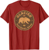 Vintage Glacier National Park Souvenir Shirts Retro Glacier National Park Montana Women Men Kids Hiking T-Shirt - Cranberry Red
