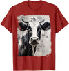 Noah&Friends A Black White Cow T-Shirt - Cranberry Red