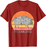 Pig Lover ApparelGIFTCo. Vintage Just A Girl Who Loves Kunekune Pig T-Shirt - Cranberry Red