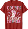 Cowgirl Disco 1st Birthday Matching Family Cousin Of The Birthday Cow-Girl Pink Disco Rodeo Western T-Shirt - Cranberry Red