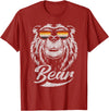 Bear Gay Pride by Content Design Studio Gay Bear Community Bear with Glasses T-Shirt - Cranberry Red
