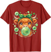 St. Patricks Day Highland Cow Blowing Bubblegum Celebrate St Patricks Day T-Shirt - Cranberry Red