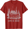 Trendy Apparel Life Is Good Hot Tub Bear Woods Explore Vintage T-Shirt - Cranberry Red