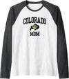 Elite Authentics Colorado Buffaloes Mom Icon Officially Licensed Raglan Baseball Tee - Dark Heather Grey/White