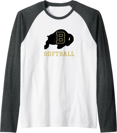 Buffalo High School Buffalo Mo 65622 Mo Logo Softball Raglan T-Shirt