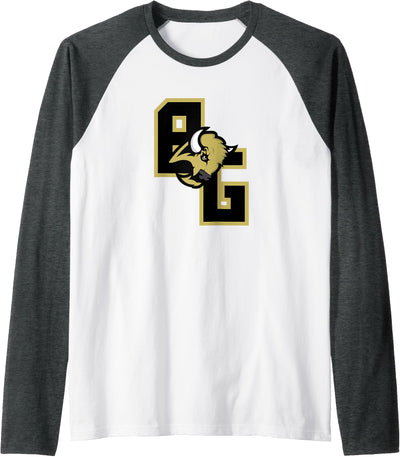 Cow Buffalo Gap High School Swoope Va 24479 Bison Raglan T-Shirt