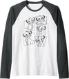Disney Lion King Simba Portrait Panels Raglan Baseball Tee - Dark Heather Grey/White