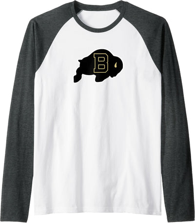 Buffalo High School Buffalo Mo 65622 Bison Raglan Baseball T-Shirt