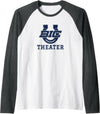 Buffalo Island, Monette, AR 72447 Buffalo Island Central High School Mustangs Theater Raglan Baseball Tee - Dark Heather