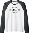 Oregon Bear Gift Tees Oregon Bear Shirt | Crater Lake National Park Gift Raglan Baseball Tee - Dark Heather Grey/White