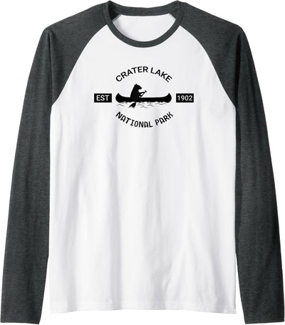 Oregon Bear Shirt | Crater Lake National Park Gift Raglan Baseball Tee