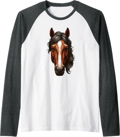 The Horse Co. Horse Head Graphic Raglan Baseball Tee