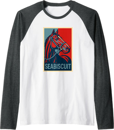 Handicapping Horse Gear Seabiscuit Horse, Horse Racing, Del Mar, Santa Anita, Horses Raglan Baseball Tee