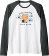Mocha Bear Overthinker Since Birth Tees Mocha Bear Overthinker Since Birth Raglan Baseball Tee - Dark Heather Grey/White
