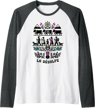 Simply Swiss La'd Salpe Alpine Cow Herding Folk Art T-Shirt
