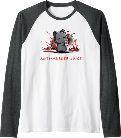 Cat Drink Coffee I Love The Smell Of Anti Tees Cat Drink Coffee I Love The Smell Of Anti Murder Juice Raglan Baseball Tee