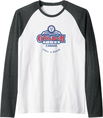 Crystal Beach Ontario Vintage Throwback Buffalo Kids Raglan T-Shirt