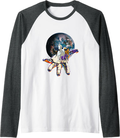 Horses Girls Women Gift Kids - Men Boys Horse Motif Raglan Baseball Tee