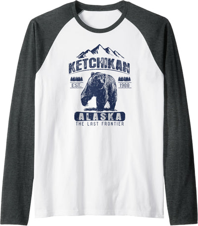 Vintage Bear Ketchikan Alaska - Ketchikan AK Raglan Baseball Tee