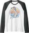 Disney The Lion King Timon Hakuna Retro Portrait Raglan Baseball Tee - Dark Heather Grey/White
