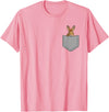 Funny Eastern Cottontail Rabbit in Your Pocket Animal T-Shirt in Pink