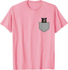 Funny Black Bear In Your Pocket Co Funny Black Bear In Your Pocket Animal T-Shirt - Pink