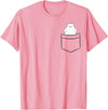 Arctic Polar Bear Gifts And Tees Polar Bear In a Pocket Cute Pocket Polar Bear T-Shirt - Pink