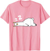 Sleeping Animals Tees And Gifts Llama Sleeping Tired Llama Pajama Love Llamas T-Shirt - Pink