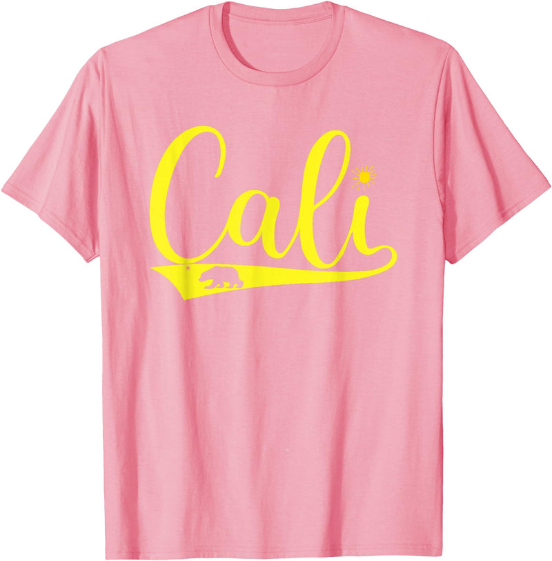 Cali California Bear LA Republic Tee Mens Cali California Bear CA Republic T-Shirt - Pink
