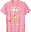 Rabbit Clothes Easter Outfit Hare Lover Gift Anatomy Bunny T-Shirt in Pink