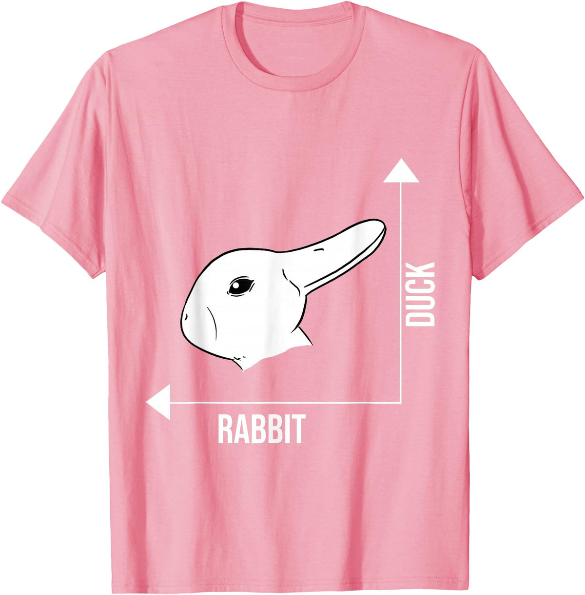 Rabbit Duck Illusion Philosopher T-Shirt in Pink