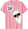Funny Alpaca Gifts Accessories Alpaca Llama Sup T-Shirt - Pink