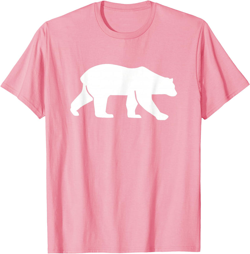 Walking Polar Bear T-Shirt - Pink